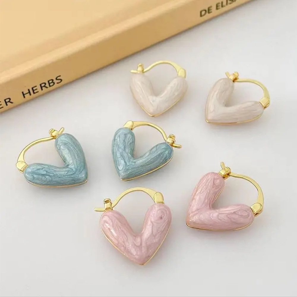 new heart drop earrings